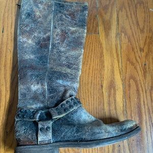 Frye zip up boots